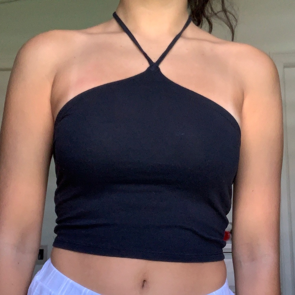 Halter neck criss crop brandy crop top GREAT COND.
